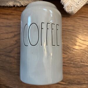 Blue Ceramic Coffee Canister Kitchen Accessory